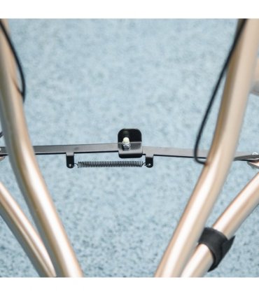 HOMCOM Lightweight Aluminium 3-Wheel Rollator with Adjustable Handle Storage Bag