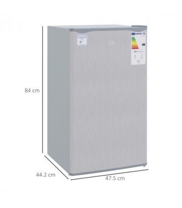 HOMCOM 91L Freestanding Under Counter Fridge with Reversible Door Grey
