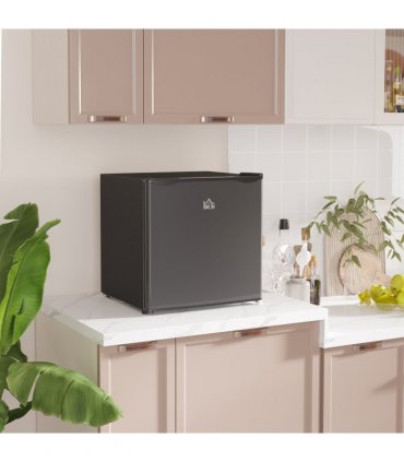 HOMCOM 46L Counter Top Fridge with Chiller Box Mini Fridge for Bedrooms Black