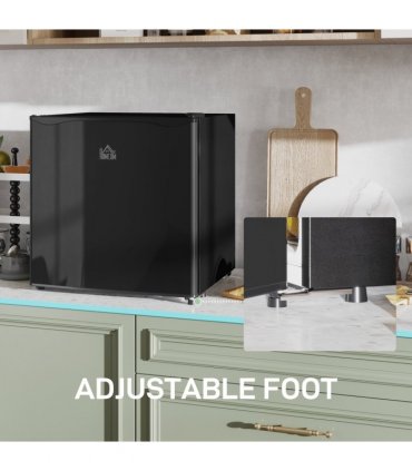HOMCOM 46L Counter Top Fridge with Chiller Box Mini Fridge for Bedrooms Black