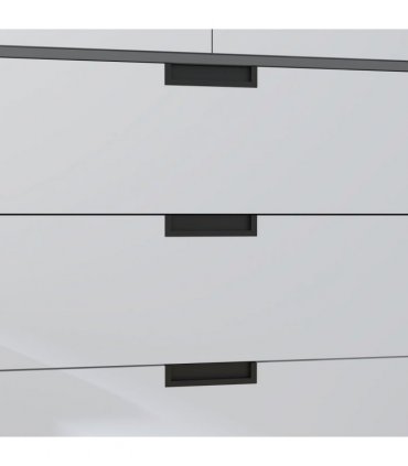 HOMCOM 2 Door Wardrobe Grey Wardrobe with 3 Drawer and Hanging Rod for Bedroom