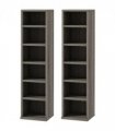 Particle board CD Media Display Shelf Unit Tower Rack Adjustable, Mocha Wood