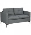 HOMCOM Modern Loveseat Sofa Upholstered 2 Seater Settee for Living Room Bedroom