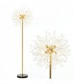 Floor Lamp Gold Tone Metal Crystal Marble Elegant Dandelion-like Lampshade