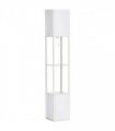 Shelf Floor Lamp White MDF PP Terylene Cotton 26L x 26W x 156Hcm Dual Light