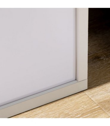 Shelf Floor Lamp White MDF PP Terylene Cotton 26L x 26W x 156Hcm Dual Light