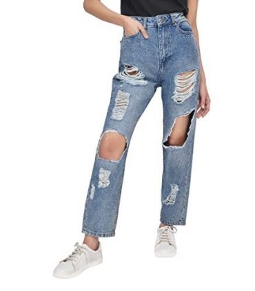MULTI RIP MOM JEAN MID WASH 14