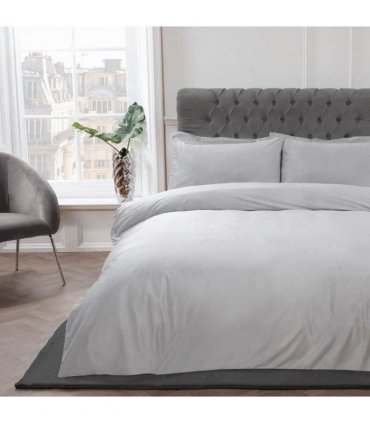 MATT VELVET SILVER BEDDING SB