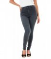 LADIES HIGH RISE JEANS GREY 18