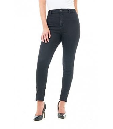Ladies High Rise Jean Black 8