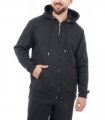 BASIC MENS ZIPPER HOODIE BLACK M