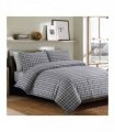 BONTON FLANNEL GREY PLAID BEDSET DB