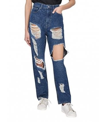 MULTI RIP MOM JEAN DARK WASH 12