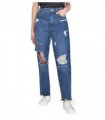 TORN HEM RIP MOM DARK WASH 8