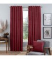 CHENILLE EYELET CURTAIN RED 46X54