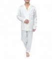 SILK PJS LONG SET - MENS SMALL IVORY