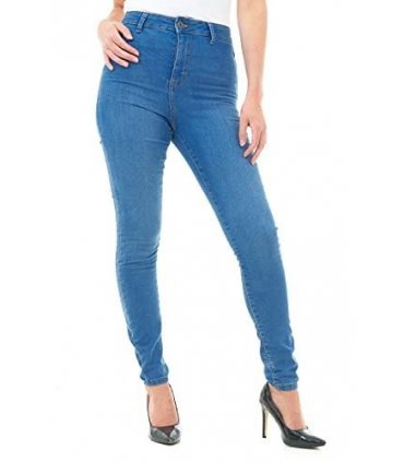 Ladies High Rise Jean MID WASH 10