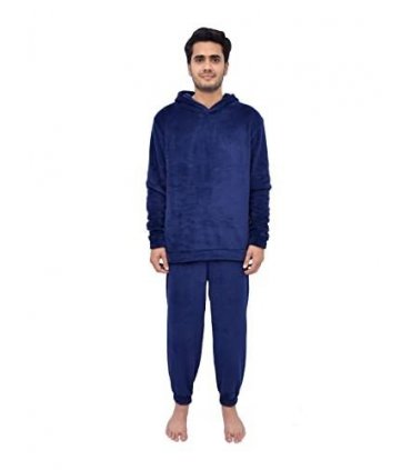 MENS FLEECE HOODIE & JOGGER SET NVY M