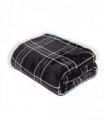CHECK PRINTED FLEECE THROW RED 150X200