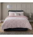 GEO JACQUARD FLEECE DUVET SET BLUSH SB