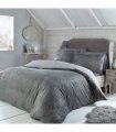 RIBBED TEDDY FLEECE GREY BEDSET DB