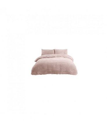 TEDDY FLEECE BLUSH DUVET SET SB