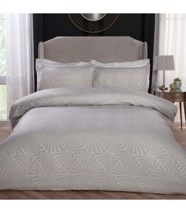 LUREX JACQUARD DECO GEO IVORY D/SET SB