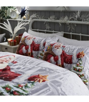 ILLUSTRATED FATHER CHRISTMAS DUVET SET - KING