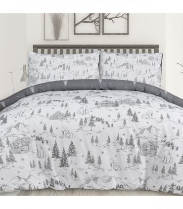 MOUNTAIN BEAR DUVET SET GREY KG