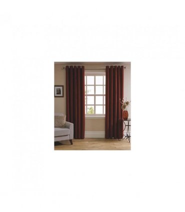 HERRINGBONE EYE LINED RED CURT 66X54
