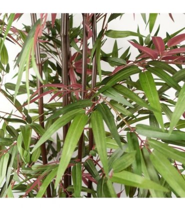 180cm Artificial Bamboo 1140 Red Green Silk Leaves