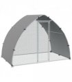 PawHut Walk-In Chicken Run with Cover, for 4-6 Chickens, 3 x 1.9 x 2.2m