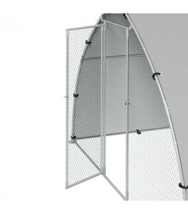PawHut Walk-In Chicken Run with Cover, for 4-6 Chickens, 3 x 1.9 x 2.2m