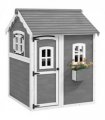 Outsunny Wooden Wendy House for Kids with Floor, for Gardens, Patios - Grey