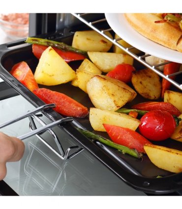 Countertop Oven 16L    Black Metal Stainless Steel Tempered Glass