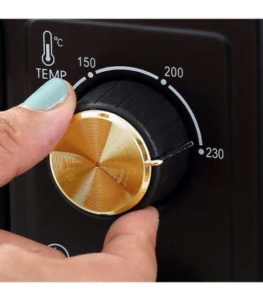 Countertop Oven 16L    Black Metal Stainless Steel Tempered Glass