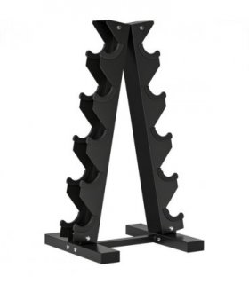 Steel Black 66H x 35L x 33Wcm Dumbbell Rack Stand for Home Gym Exercise