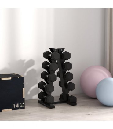 Steel Black 66H x 35L x 33Wcm Dumbbell Rack Stand for Home Gym Exercise