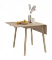 Extendable Kitchen Table for 2-4, Folding Drop Leaf Dining Table for Small Space
