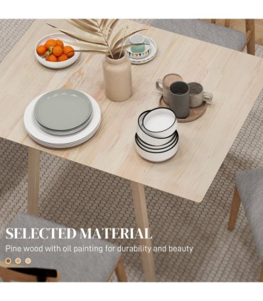 Extendable Kitchen Table for 2-4, Folding Drop Leaf Dining Table for Small Space
