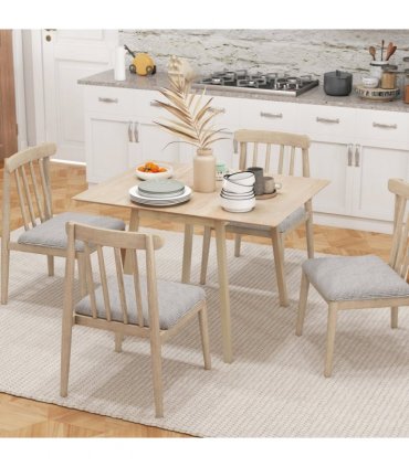 Extendable Kitchen Table for 2-4, Folding Drop Leaf Dining Table for Small Space