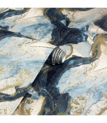 Abstract Marble Teal/Gold sw12