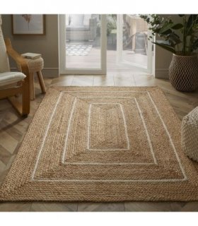 Prestbury Border Handbraided 120x170cm Natural Rug