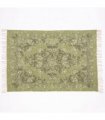 Kew Antique Printed 120x170cm Olive Rug with Tassel
