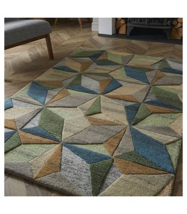 Lilianna Embossed Geo Wool 120x170cm Rug