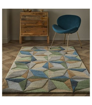 Lilianna Embossed Geo Wool 120x170cm Rug