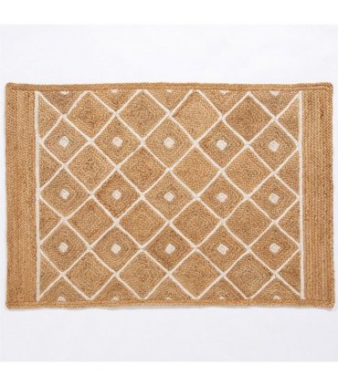 Prestbury Diamond Handbraided 120x170cm Natural Rug