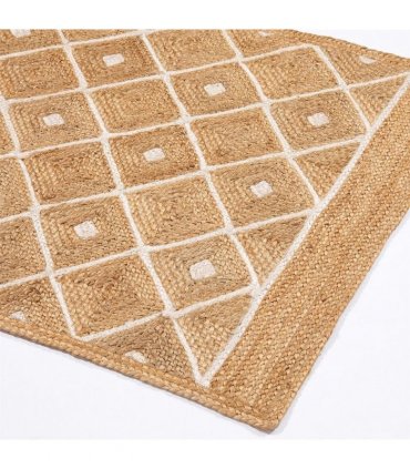 Prestbury Diamond Handbraided 120x170cm Natural Rug