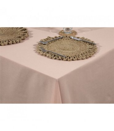 Avon 100% Cotton 240x140cm Blush Tablecloth