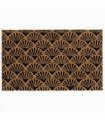 Astley Scallop Deco Latex Backed Coir 45x75cm Black Doormat